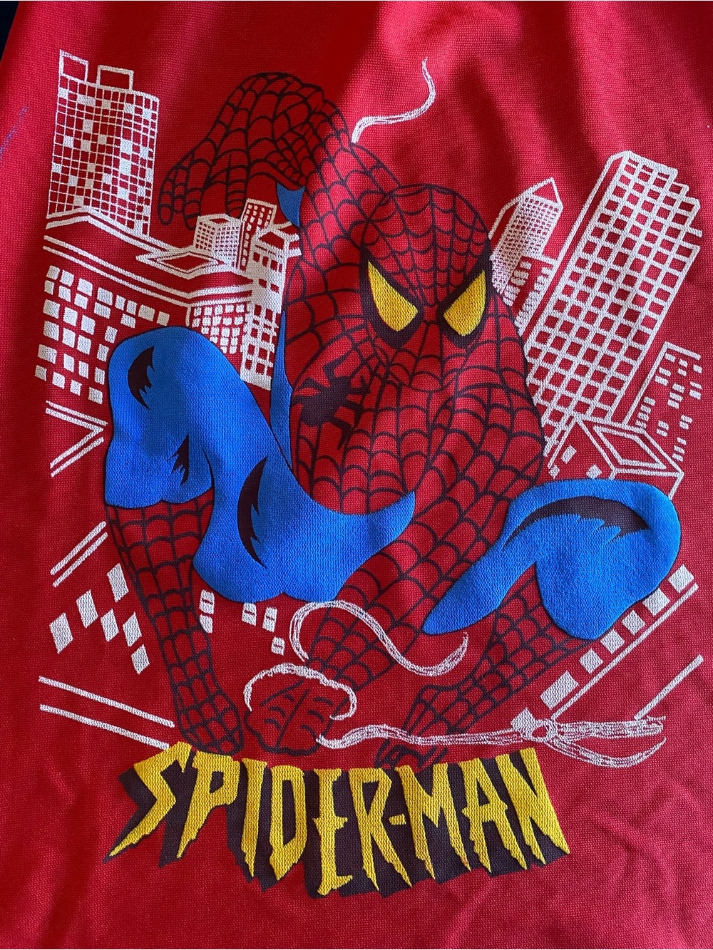 NEW 2 Spiderman Kids Capes with attached Mask- Red/Black 6-8Y